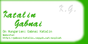 katalin gabnai business card